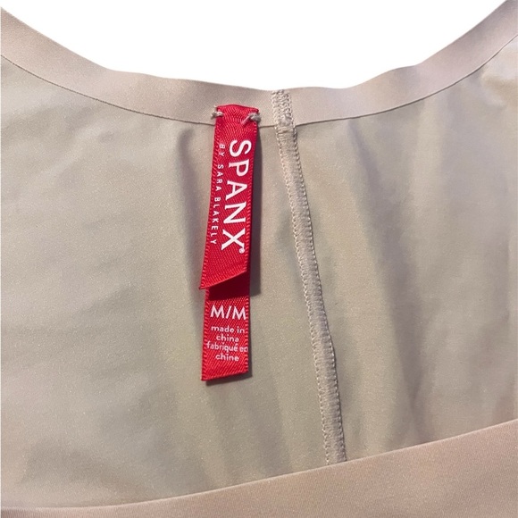 SPANX Thinstincts Open-Bust Mid-Thigh Bodysuit Soft Nude Size M - Picture 5 of 10